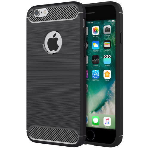 Flexi Slim Carbon Fibre Case for Apple iPhone 6 Plus / 6s Plus - Black